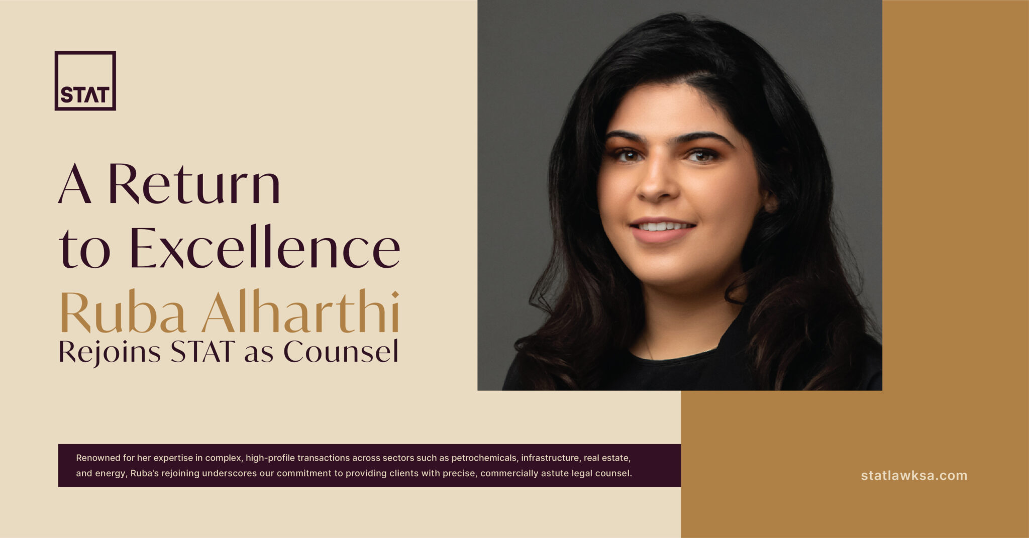 Ruba Alharthi Rejoins STAT as Counsel – STAT